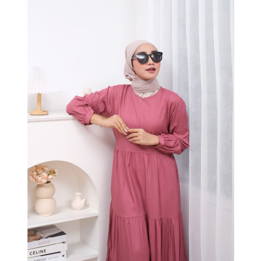 ALFAZZA/INARA DRESS/RAYON TWILL POLOS/DRESS WANITA JUMBO/BISA COD/DRESS BUSUI