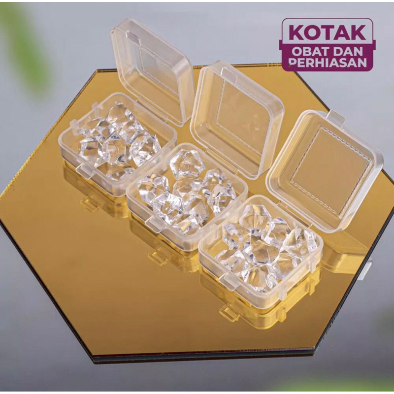 Kotak Mini Tempat Penyimpanan Anting dan obat Kotak Penyimpanan Serba Guna