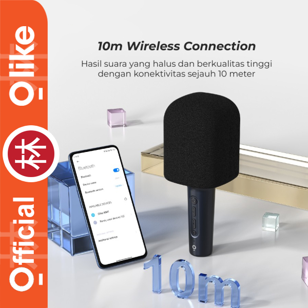 Olike KM1 Portable Microphone Wireless Karaoke Mic BT 5.0 Aux Micro SD