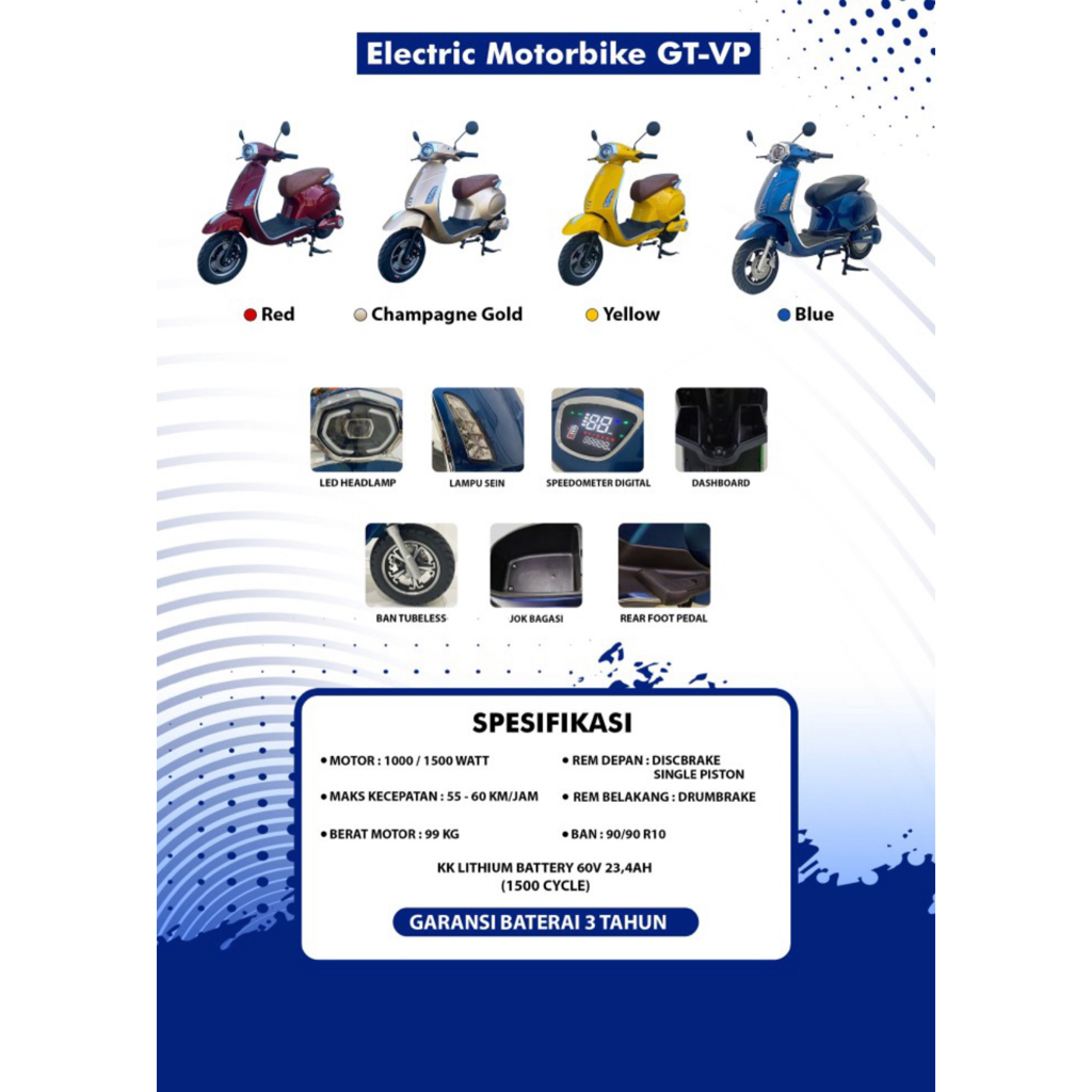 Green Tech Motor Listrik - GT VP