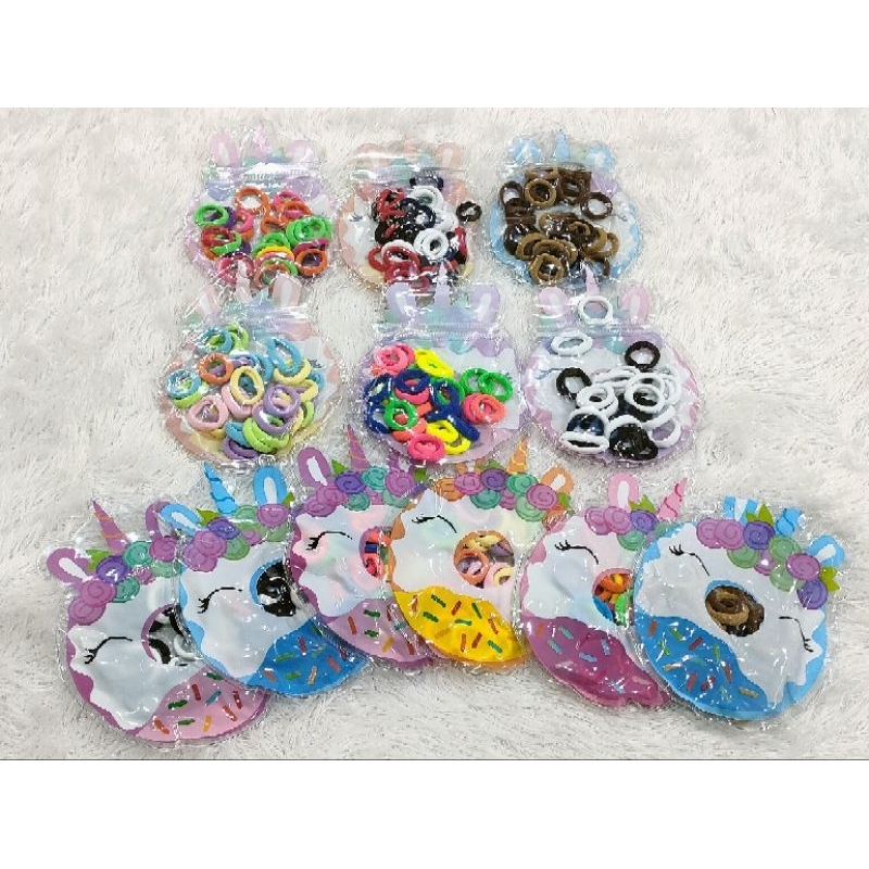 IKAT RAMBUT ELASTIS KECIL KOREA POUCH LUCU ISI 30 PCS