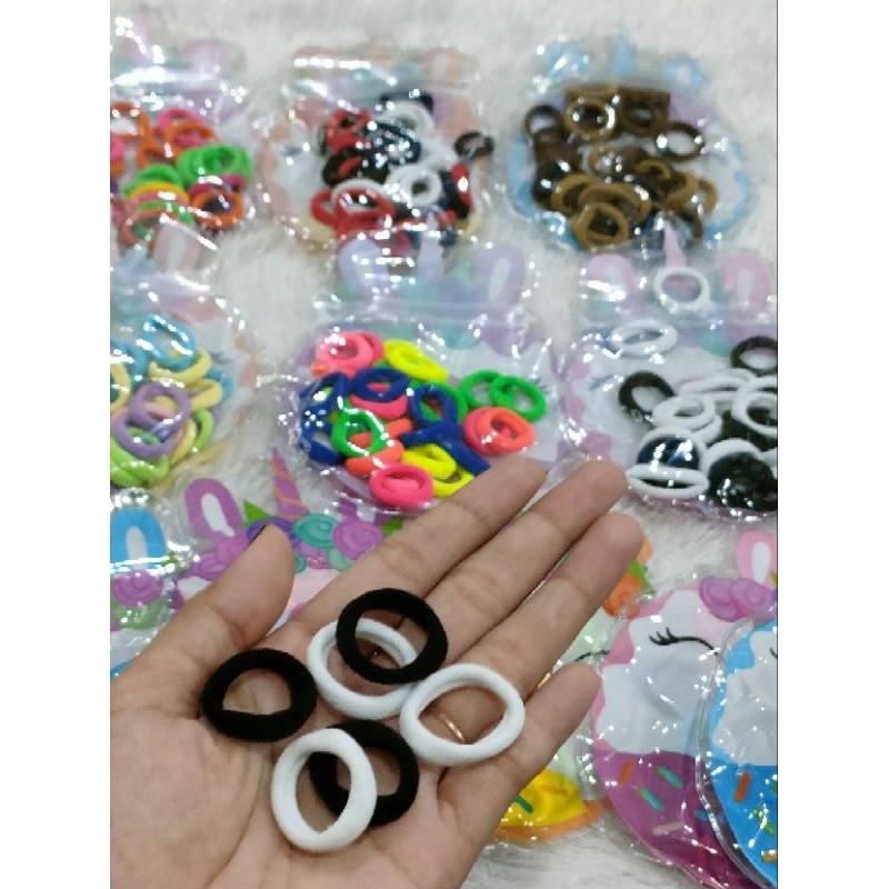 IKAT RAMBUT ELASTIS KECIL KOREA POUCH LUCU ISI 30 PCS