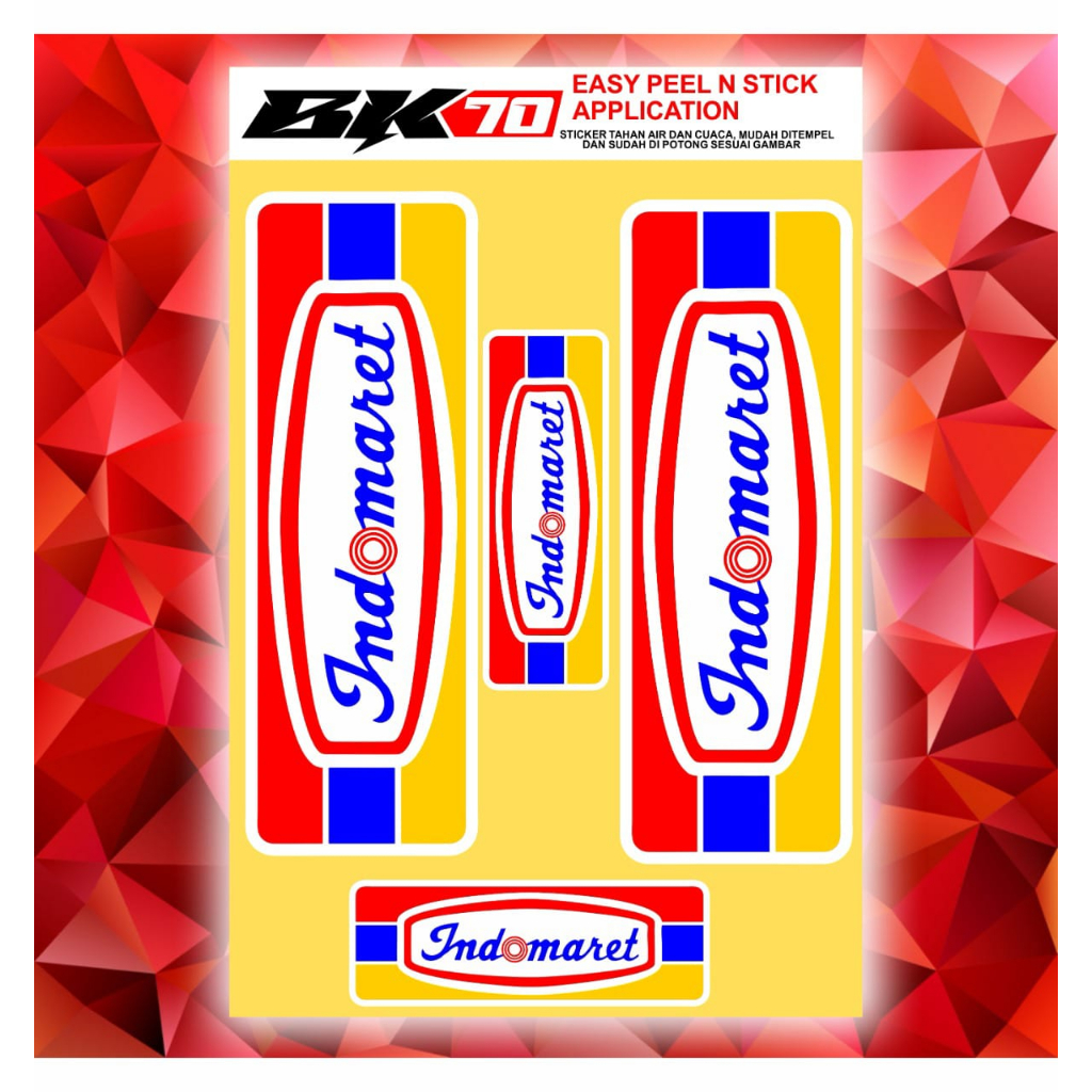 Stiker print logo satu set indo variasi motor matic keren