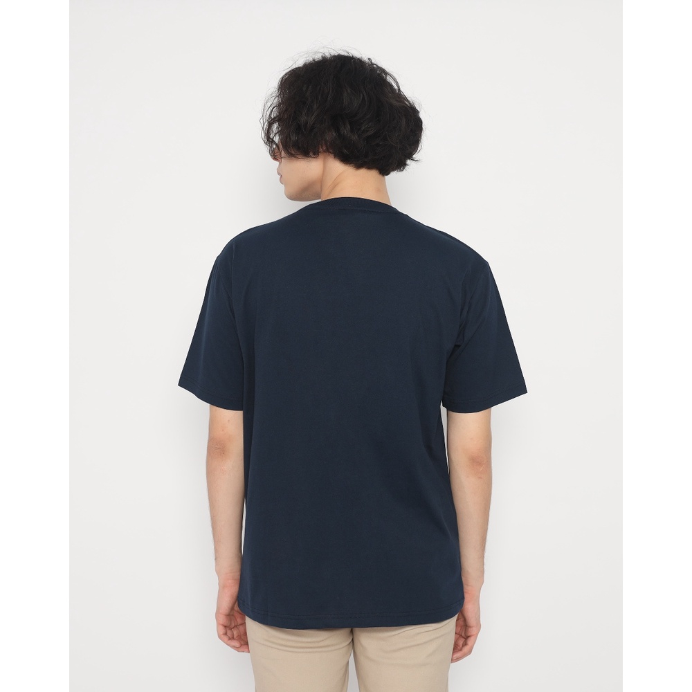 Erigo T-Shirt Oversize Garret Navy Unisex Unisex Oversize Pria Wanita Size M - XL Kaos Sablon Timbul