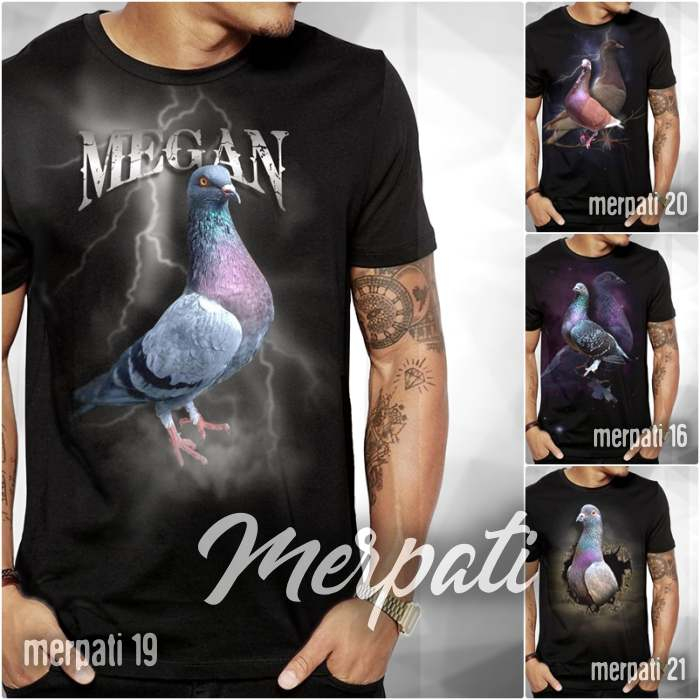 Kaos MERPATI BALAP Racing Pigeon Tshirt Baju Burung Merpati Tinggian Kolong Dara Distro Premium Dewa