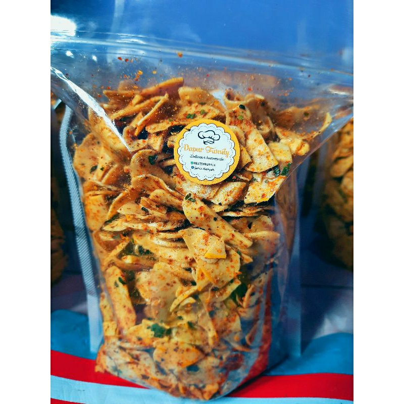 

Basreng pedas manis daun jeruk