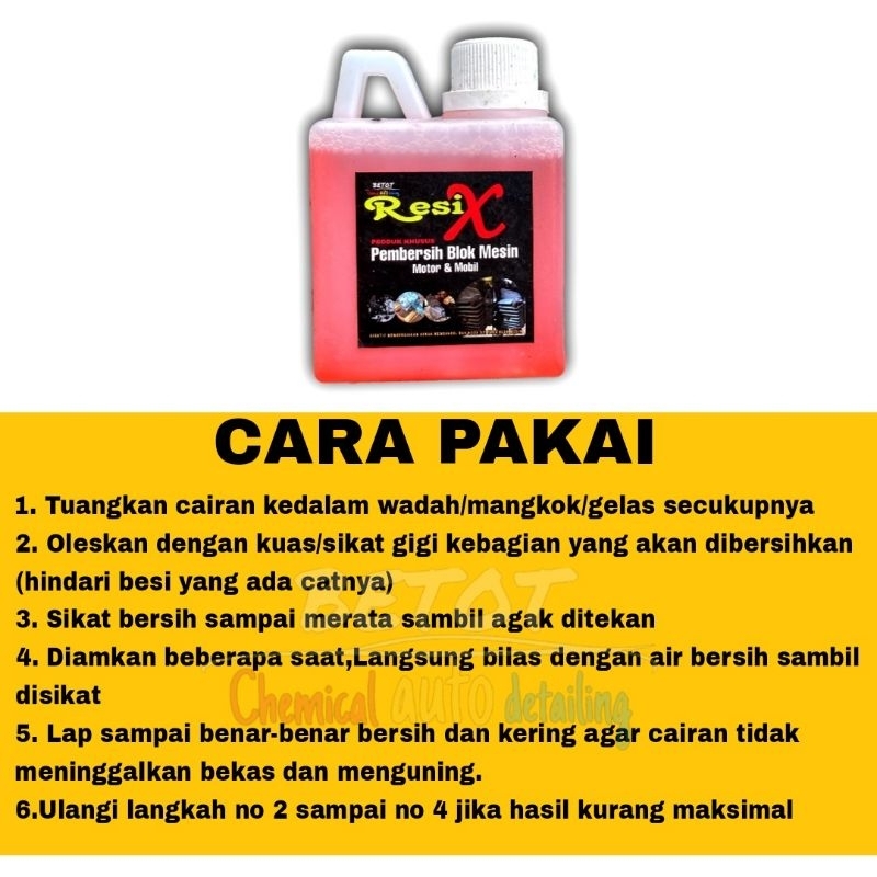 Resix pembersih mesin mobil motor,kerak membandel,blok mesin kerak karat ampuh 500 ml