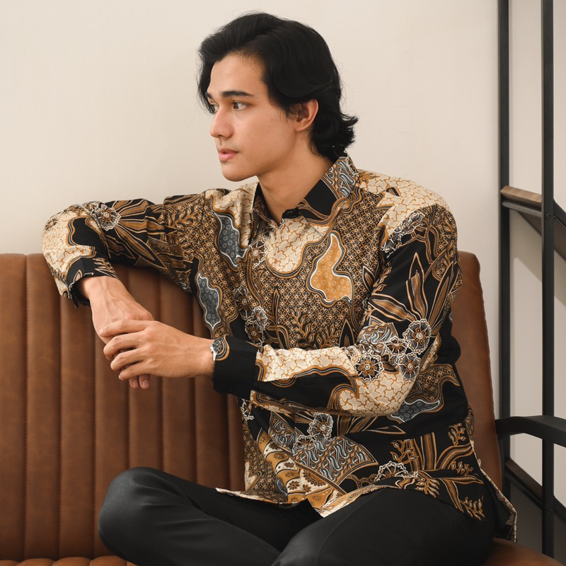 Batik Ayman - RAHARDIAN BROWN | Kemeja Batik Pria Katun Solo Halus Mewah Premium