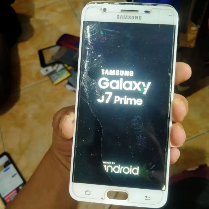 hp Samsung j7 prime SM G610f Minus LCD MESIN JAMIN normal