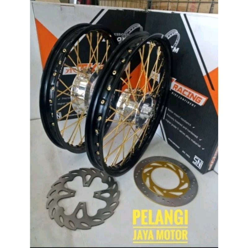 Sepaket Velg Tk Original  Paket Velg Tromol Jari Cakram Plus Rakit Motor Ninja 150R - Ninja RR