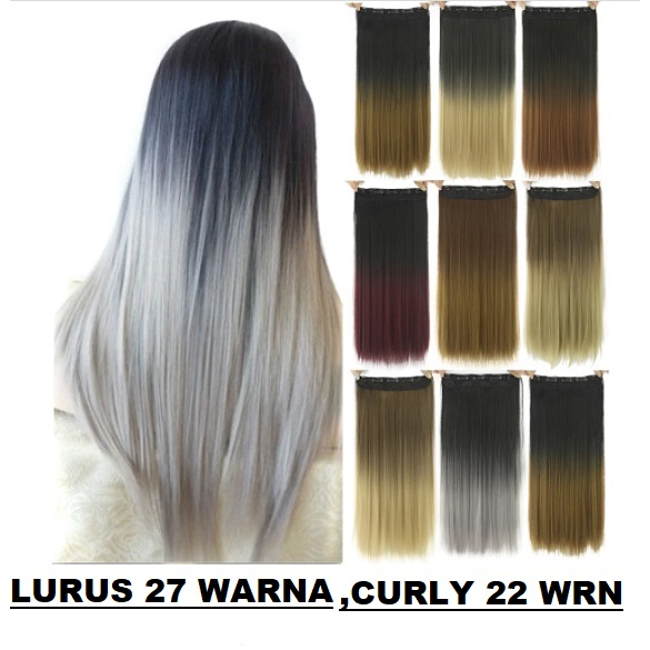 Hair clip Murah Big Layer Lurus Rambut 60cm / Hairclip