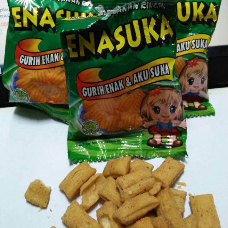 

Snack Jadul Kerupuk Enasuka 1 Pack isi 20 Bungkus Kecil / Pang-Pang/ Kripik Ciki Jadoel / Cemilan Gurih Enak