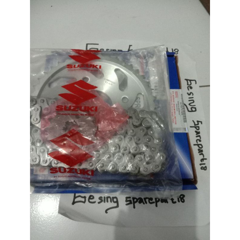 GEAR SET SATRIA FU NEW SATRIA FU INJEKSI SATU SET GEAR+RANTAI