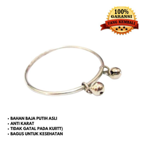 GELANG BAYI MONEL GELANG ANAK KECIL GELANG MONEL LONCENG ANTI KARAT