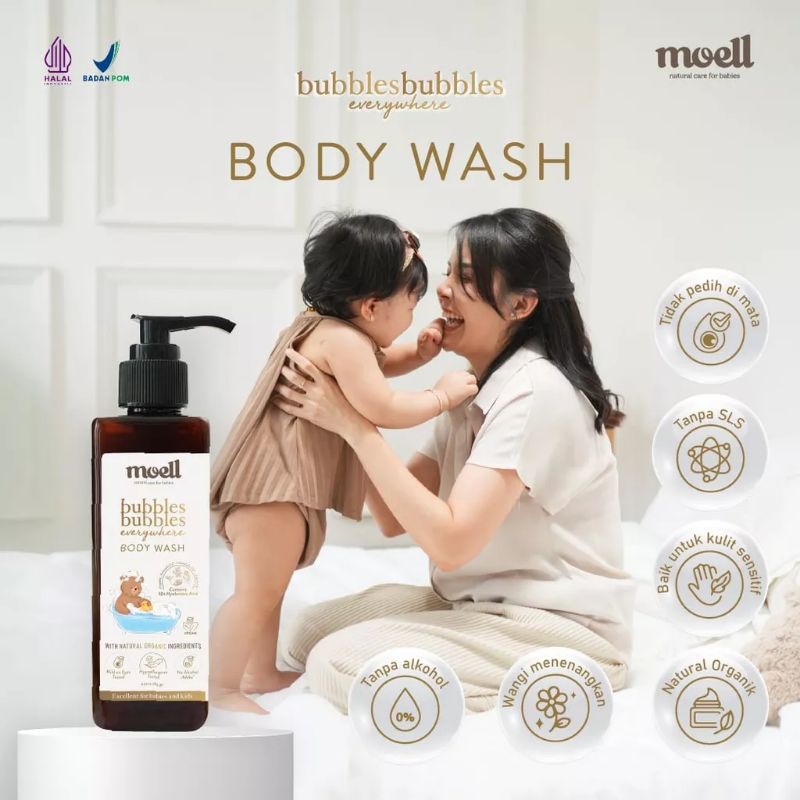 MOELL BODY WASH | SABUN MANDI BAYI | SABUN MANDI BABY