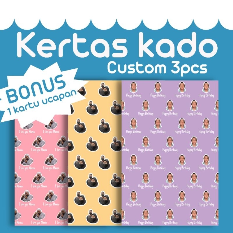 

CETAK KERTAS KADO CUSTOM 3 PCS TER-MURAH DI SURABAYA