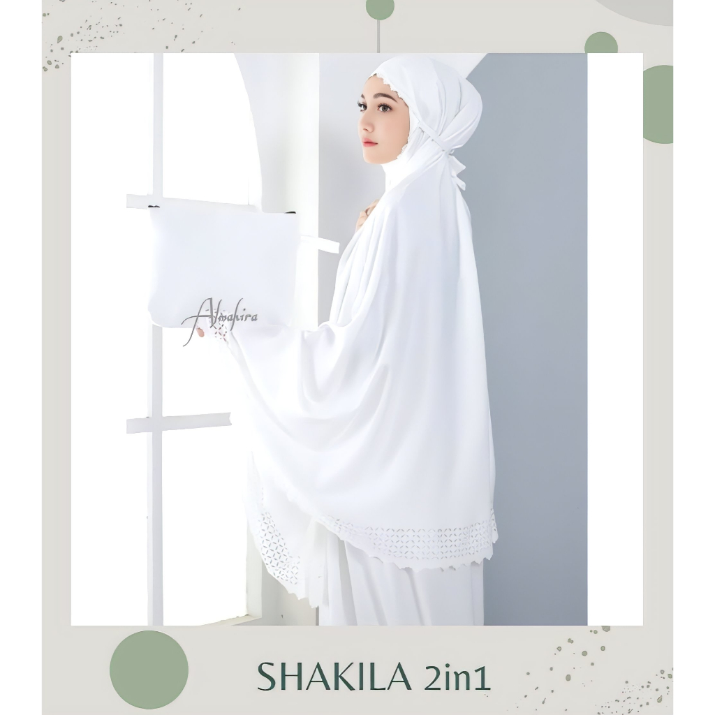 Mukena Dewasa SHAKILA 2in1 Laser Cut Original By Almahira