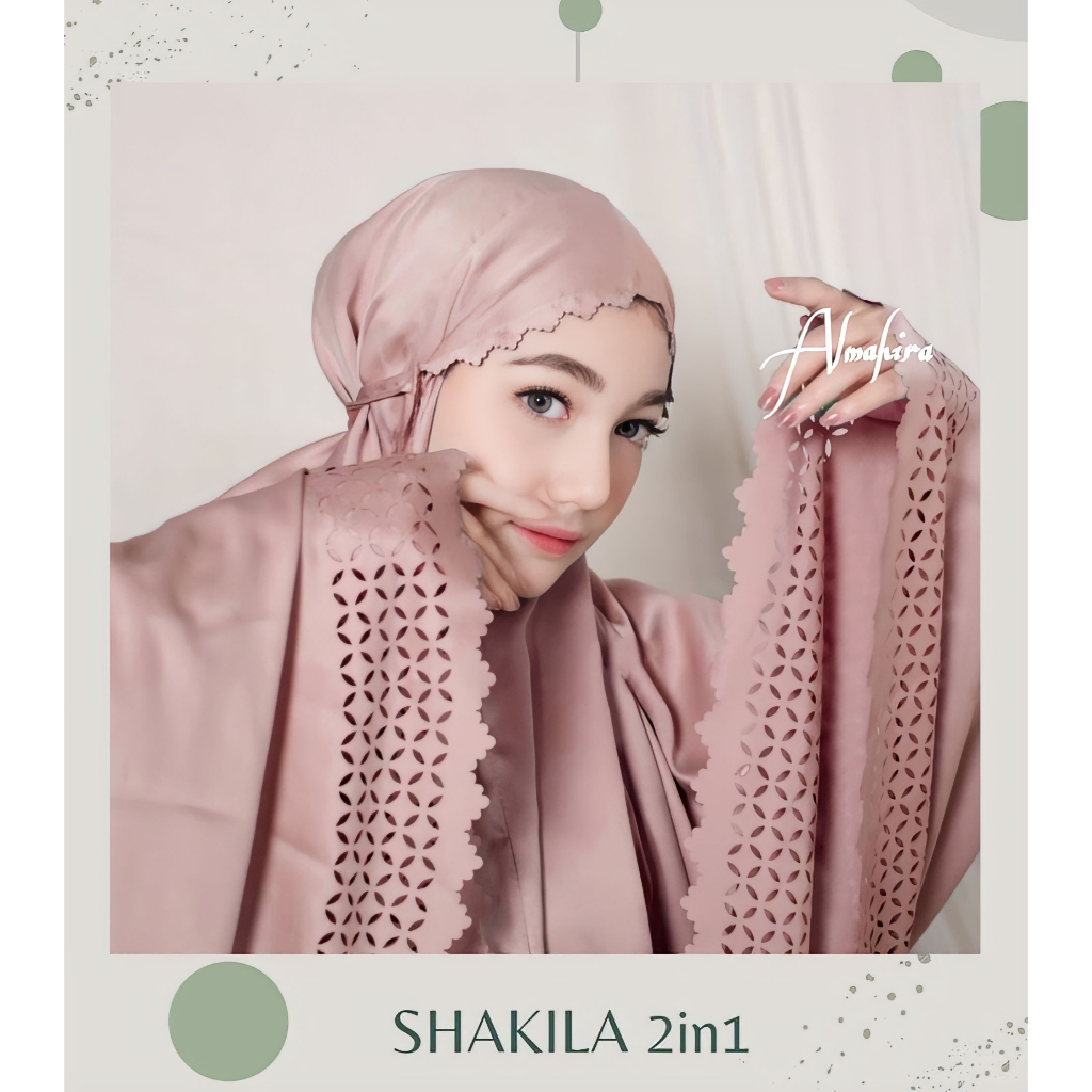 Mukena Dewasa SHAKILA 2in1 Laser Cut Original By Almahira