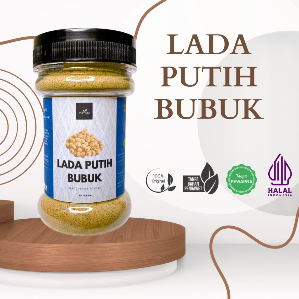 

LADA PUTIH BUBUK / White Pepper Powder Rempah Dapur dan Bumbu Masak Botol