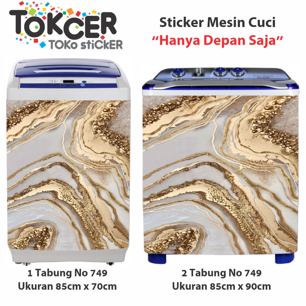 STIKER Kulkas/Stiker Kompor/Stiker Magicom/Stiker Mesin Cuci/ Stiker Ac motif MARMER EMAS MEWAH