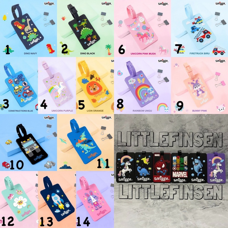 

name tag smiggle/smiggle id card/name tag anak/bag tag anak