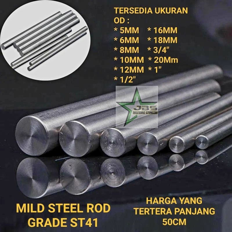 BESI AS ST 41 DIAMETER 6MM×50CM | AS SS400 | MILD STEEL