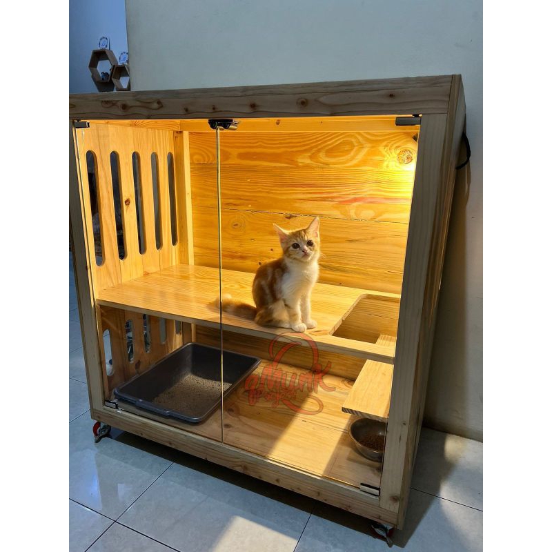 kandang kucing kayu