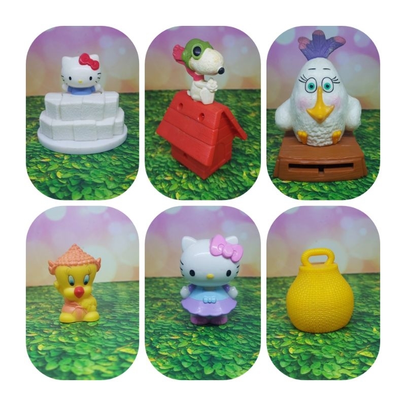 Mainan Preloved 5k Happy Meal McD,Hello Kitty,Angry Bird,Tweety,Lego Puzzle,Figure Wonder Woman,Snoo