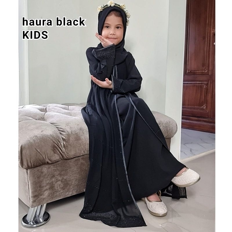 Gallery Exclusive Abaya Hitam Syari Gamis Bordir Turkey Dubai Anak Haura