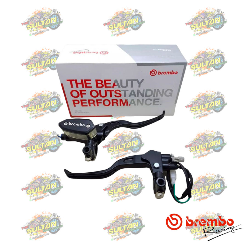 MASTER HANDLE REM KANAN CAKRAM OVAL + MASTER KOPLING / REM KIRI KABEL UNIVERSAL BREMBO