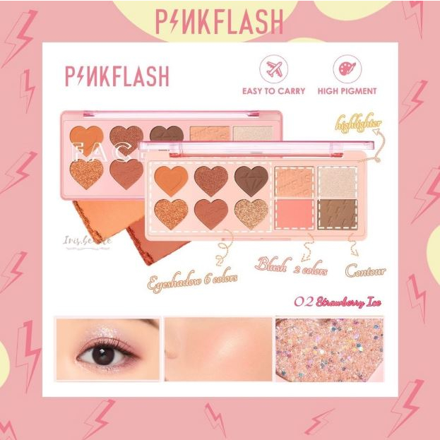 PINKFLASH Multiple Face Palette 4 in 1 Eyeshadow &amp; Blush &amp; Highlighter &amp; Contour