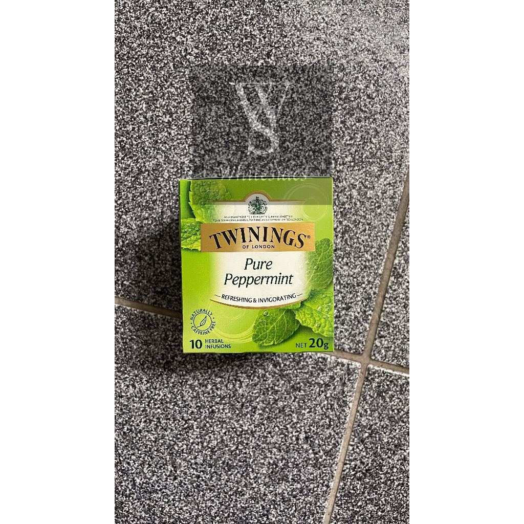 

Pure Peppermint - 10 Tea Bags Twinnings Twinings Australian Afternoon Camomile Spearmint Spiced Apple Honey Vanilla Chai Cranberry & Pomegranate Darjeeling English Breakfast Extra Strong Earl Grey Green Tea Jasmine Mint Lemon Twist Ginger Orange Cinnamon