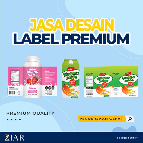 Jasa Desain Label Premium Elegant / Stiker Kemasan Produk / Desain Label Produk