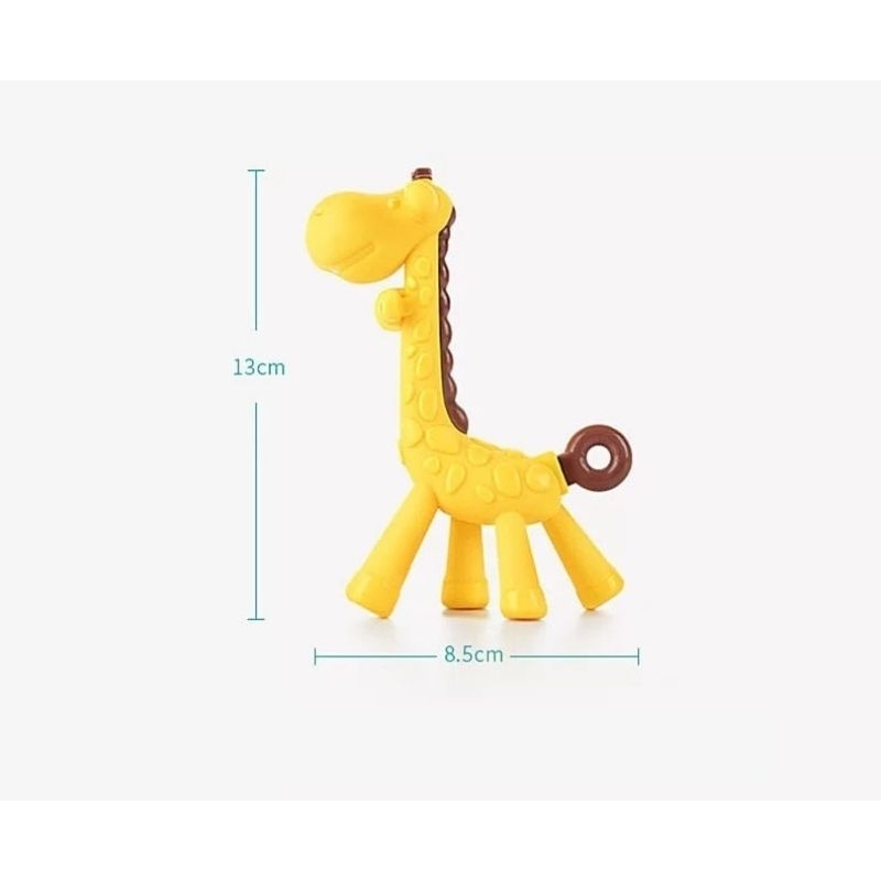 Teether Silicone Baby Giraffe - Mainan Gigitan Bayi Bentuk Jerapah M265