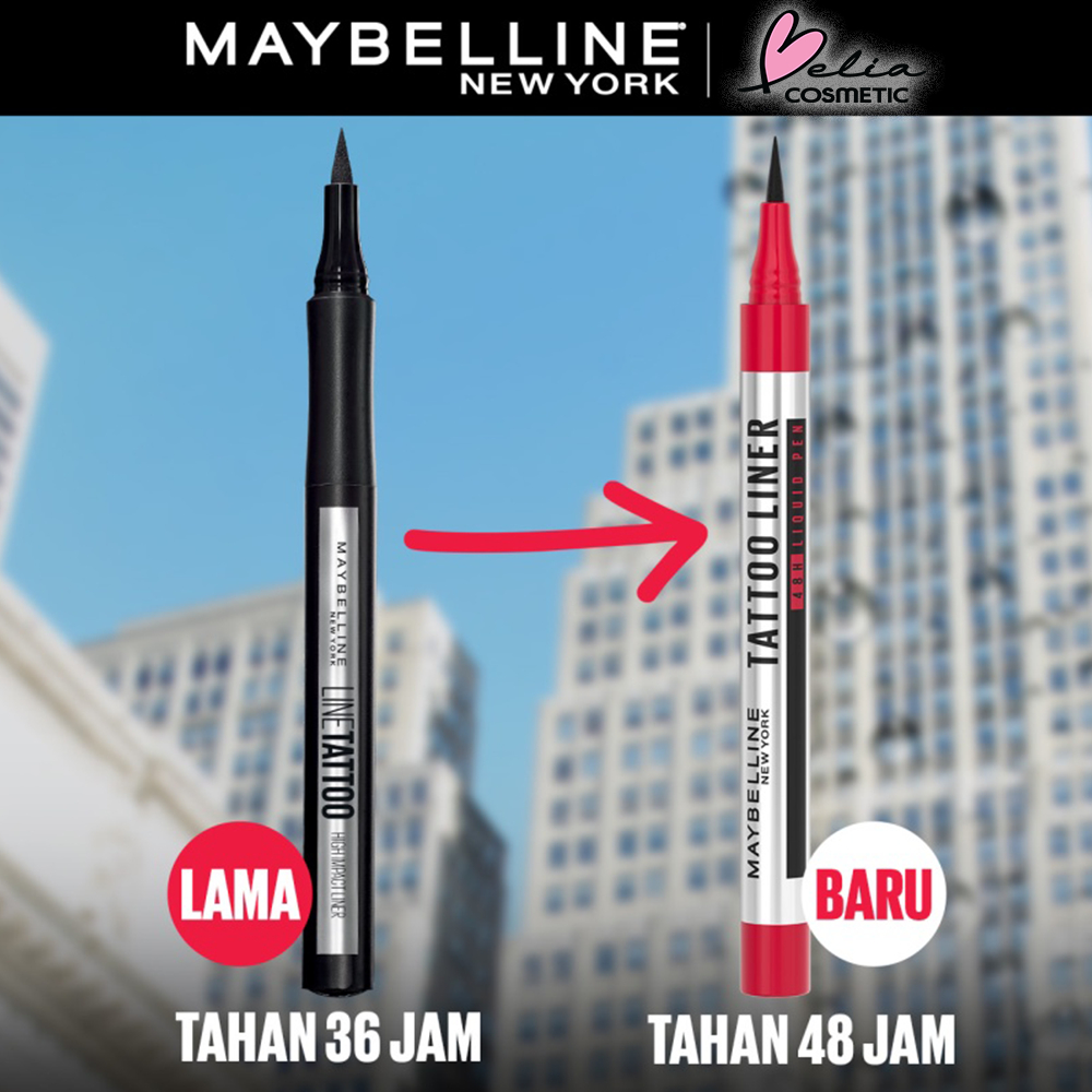 ❤ BELIA ❤ MAYBELLINE Eyeliner Tattoo High Impact | Eye Liner Spidol Hitam Pekat Tahan Lama