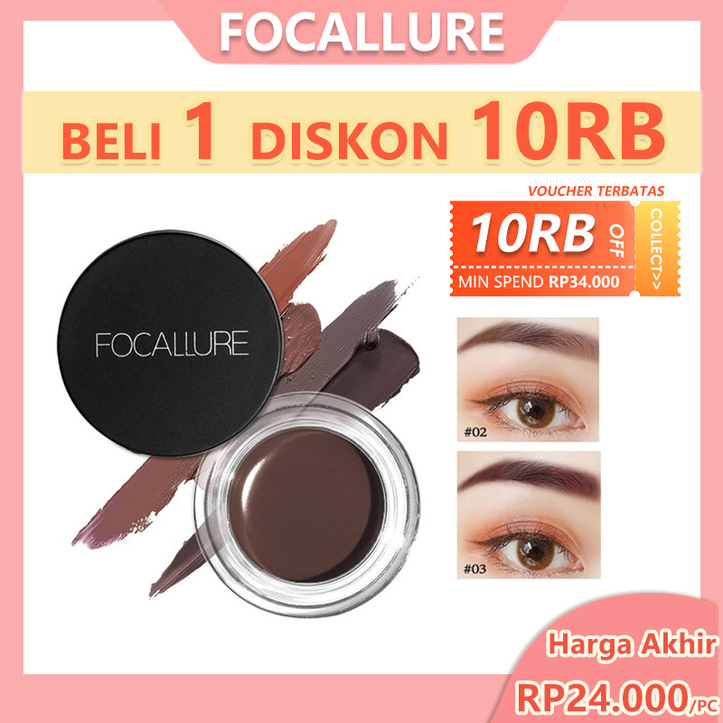 FOCALLURE Waterproof Eyebrow Cream Longlasting Eyebrow Gel Eyebrow Makeup- 5 Colors