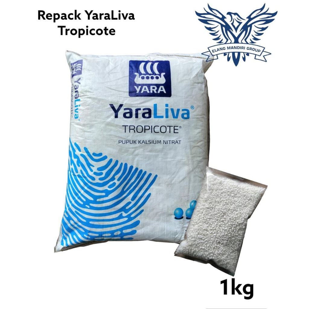 Repack YaraLiva TROPICOTE 1Kg Pupuk Kalsium Nitrat Kemasan Pabrik Calnit Calcium