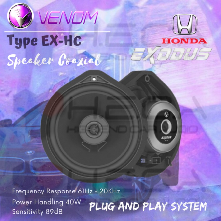 Venom Exodus EX-HC for Honda Speaker Coaxial 2-Way Audio Pintu Mobil