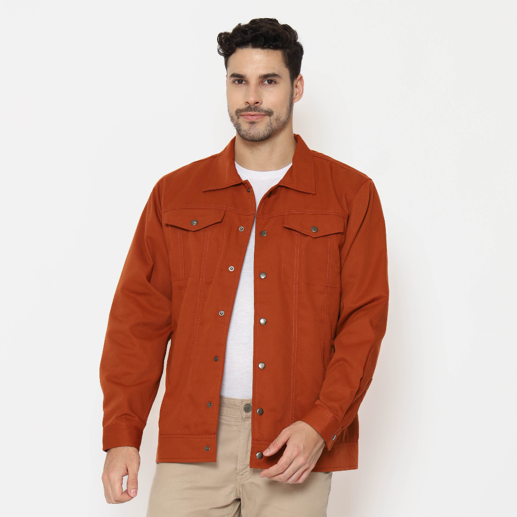 AMK Jaket Pria Work Lengan Panjang JC Alvaro - Terracota