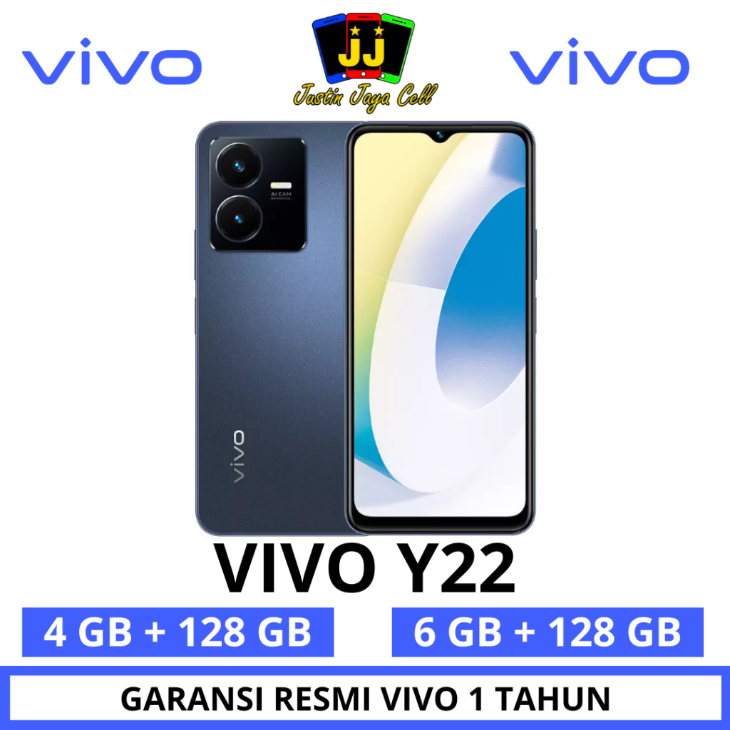 VIVO Y22 6/128 &amp; Y22 4/128 GARANSI RESMI VIVO 1 TAHUN