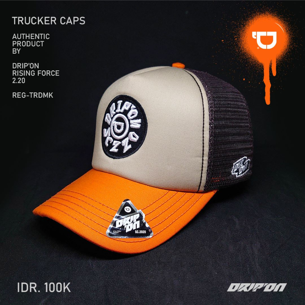 Drip On Topi Trucker Jaring Pria Dewasa Original DO07