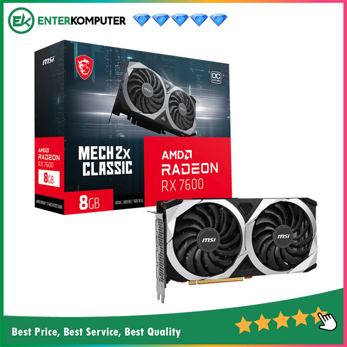 MSI Radeon RX 7600 8GB GDDR6 - MECH 2X Classic OC