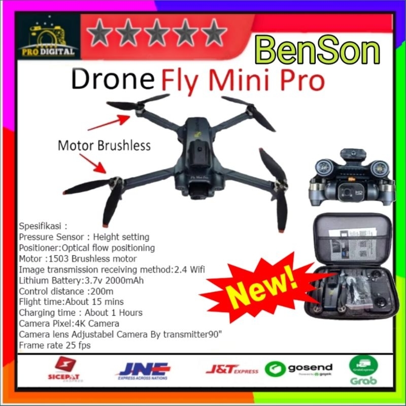 BenSon Drone Fly Mini Pro 4k Camera Motor Brushless / Drone mini