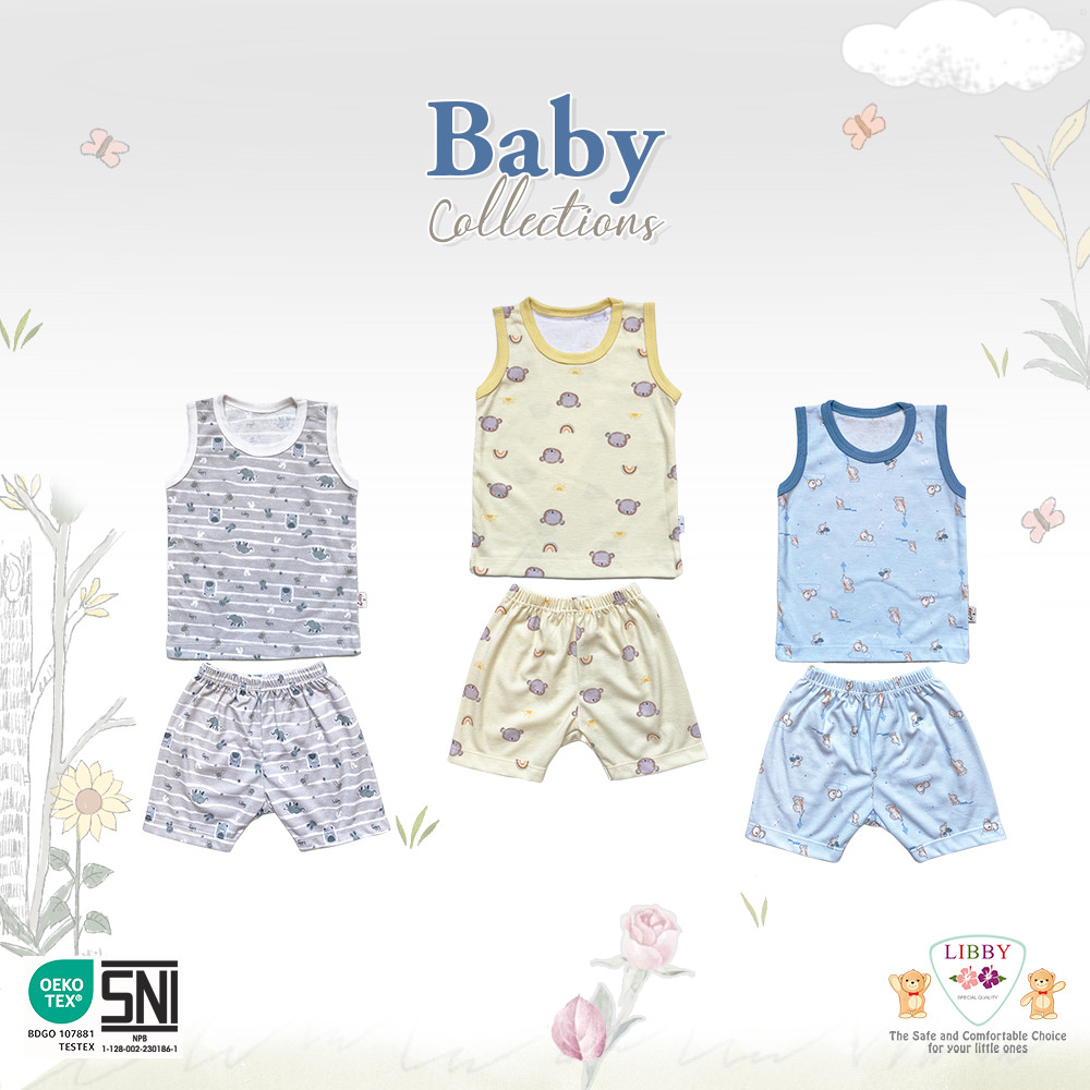 Libby Baby Setelan Oblong Kutung Motif  BEN VOYAGE/BABY COLLECTION/SUMMER GAMES/THE TERRACE STORRY Libby Baju bayi The Enchanted Wild /Setelan piyama anak /Libby baju bayi murah - Libby The Enchanted Wild