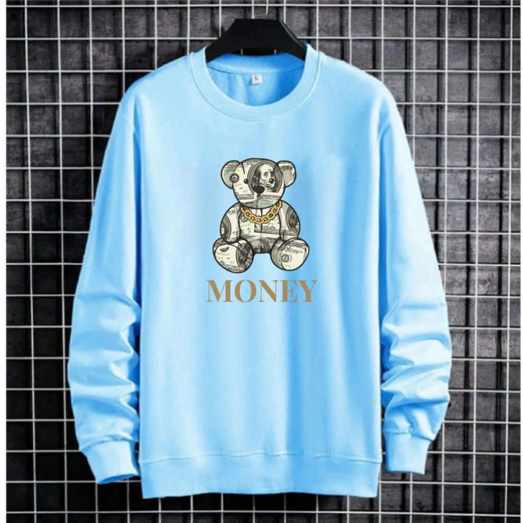 MONEY TEDDY Swaeter Oversize Wanita Size M - L - XL - XXL