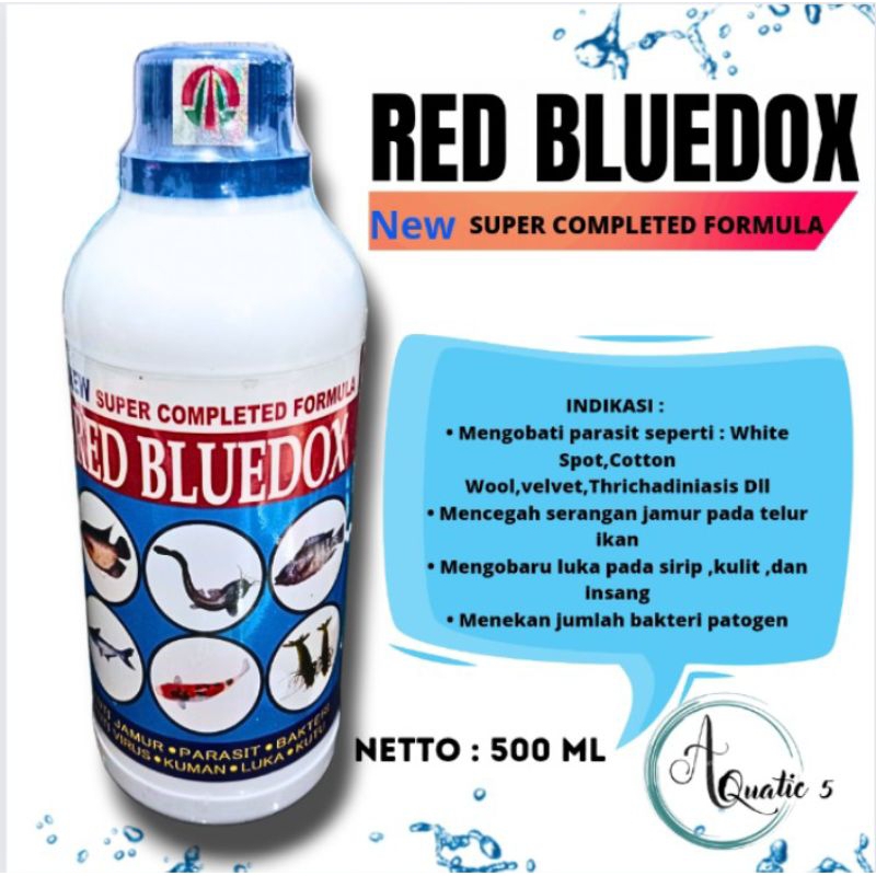 Obat Ikam Hias Anti Jamur Parasit Bakteri RED BLUEDOX 500ML