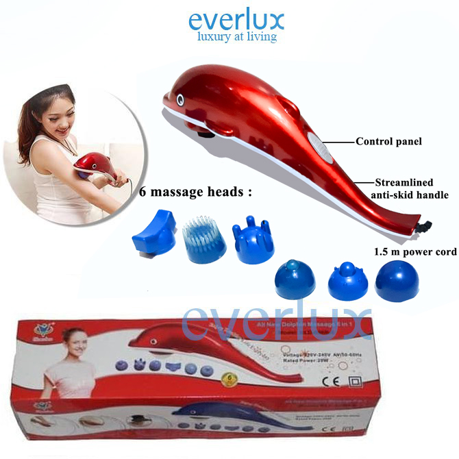 Alat Pemijat Dolphin 6 in 1 Pijat dolpin besar infrared massager 5 fungsi