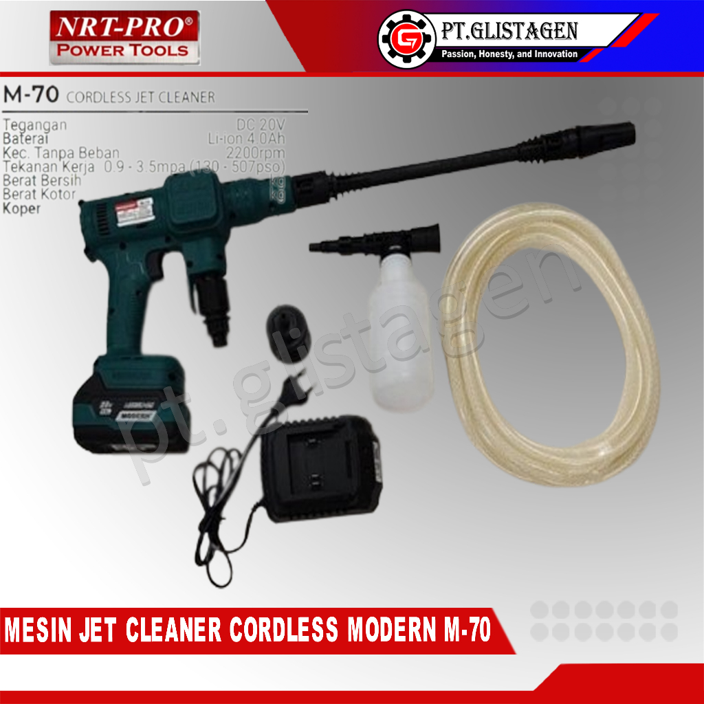 MODERN M-70 Mesin Jet Cleaner Cordless Steam Cuci Motor Mobil AC M70