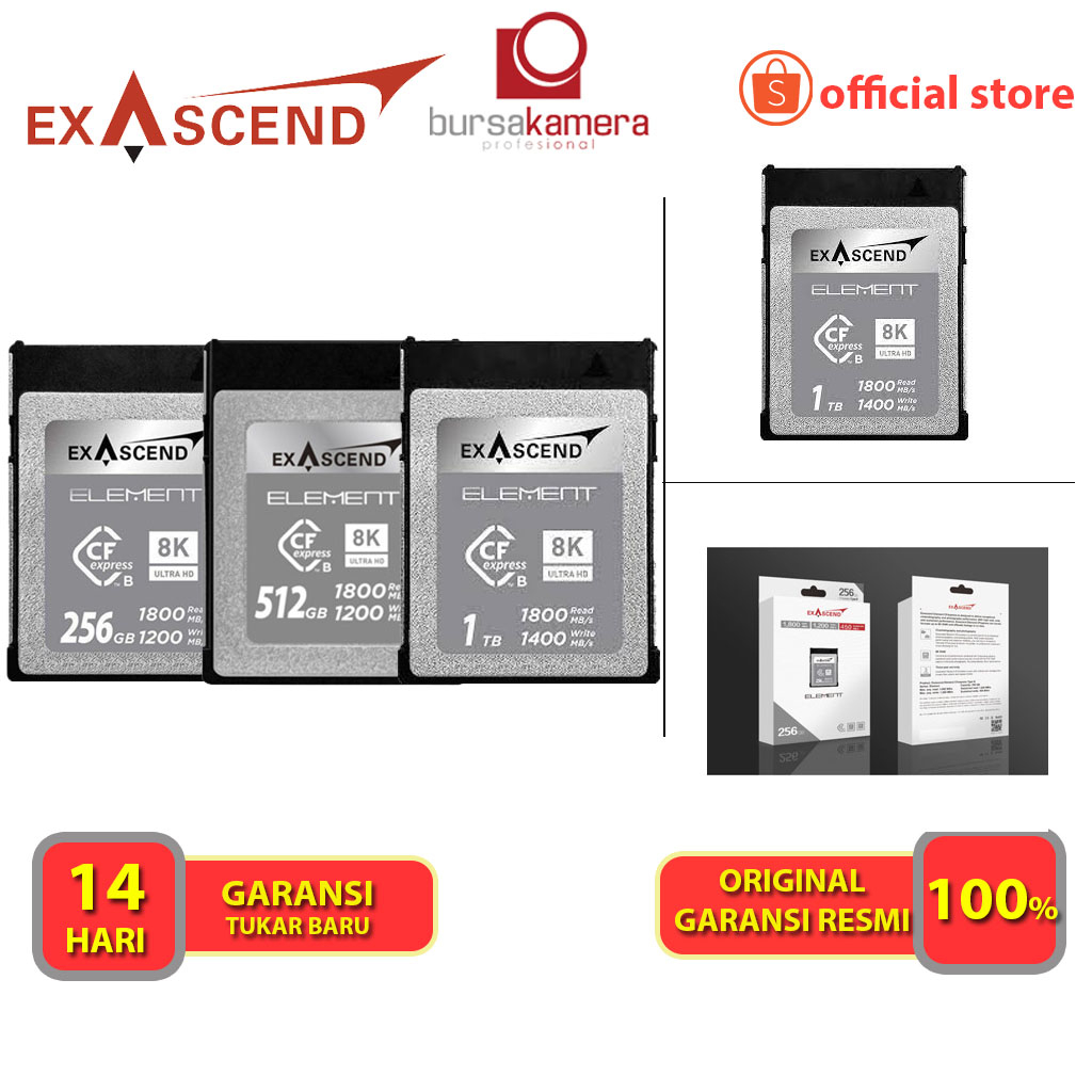 EXASCEND Element CFexpress Card(Type B) 256GB 512GB 1TB