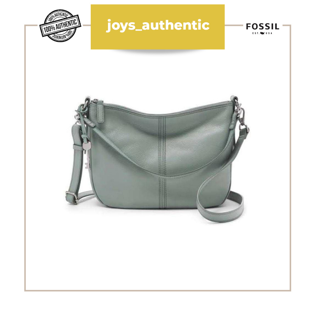 Tas wanita Fossil Jolie Crossbody Smokey Biru Blue woman bag authentic original